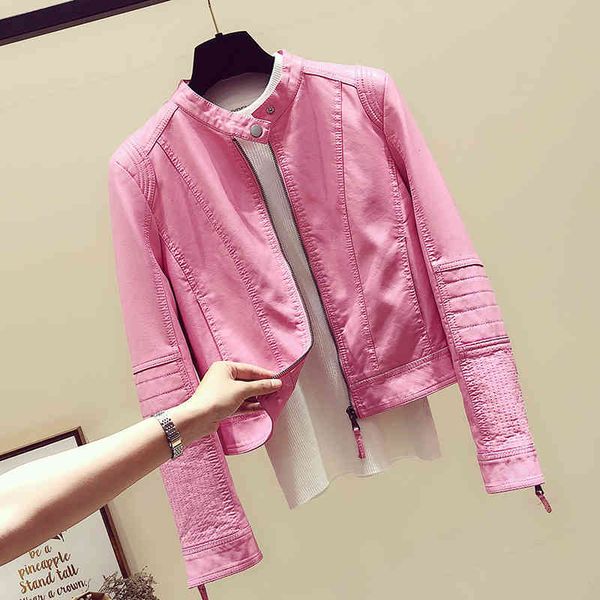 spring o-neck striped black women jacket faux leather punk style long sleeves detachable short coats 210513
spring o-neck striped black women jacket faux leather punk style long sleeves detachable short coats 210513