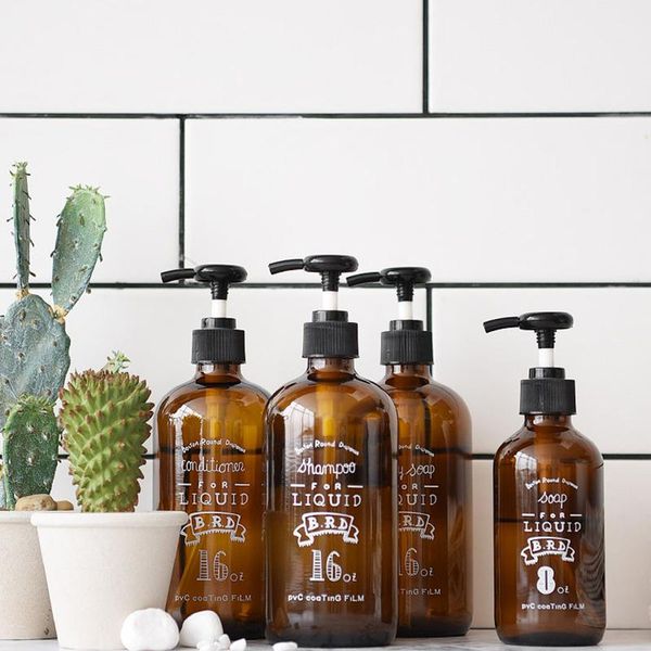 liquid soap dispenser large 230/460ml clear brown glass hand sanitizer bottle containers press empty bottles bathroom
liquid soap dispenser large 230/460ml clear brown glass hand sanitizer bottle containers press empty bottles bathroom