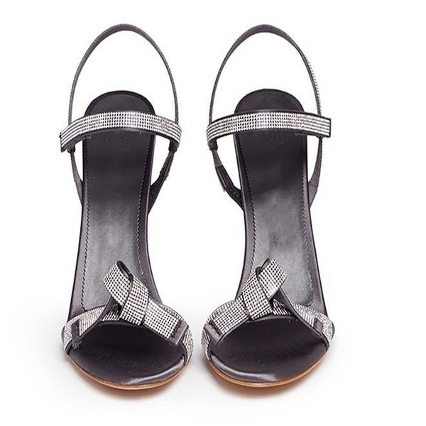 grey silk single strap butterfly knot stiletto heel sandals bling crystal thin high open toe banquet shoes, Black
grey silk single strap butterfly knot stiletto heel sandals bling crystal thin high open toe banquet shoes, Black