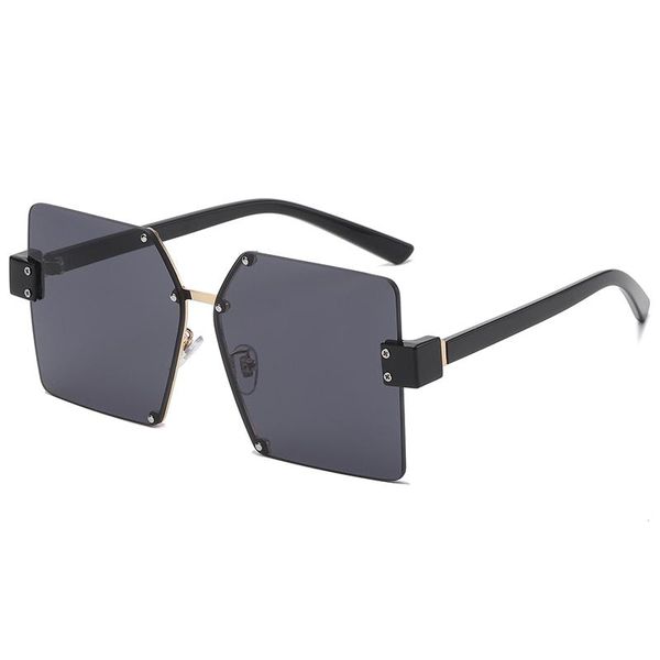 sunglasses fashion oversized square retro gradient big frame sun glasses for women semi rimless gafas shade uv400, White;black
sunglasses fashion oversized square retro gradient big frame sun glasses for women semi rimless gafas shade uv400, White;black