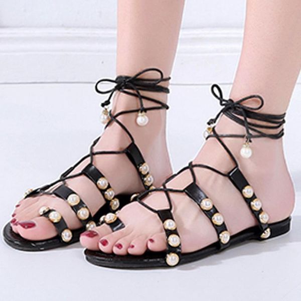 sandals women's summer pearl cross strap platform bottom open toe roman character shoes chaussures femme, Black
sandals women's summer pearl cross strap platform bottom open toe roman character shoes chaussures femme, Black