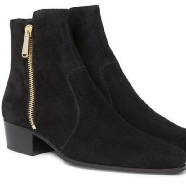 dress shoes botas masculinas de camurça falsa com zÃper lateral, botas tornozelo salto grosso e ponta fina, estilo britânico, clássico, mais, Black
dress shoes botas masculinas de camurça falsa com zÃper lateral, botas tornozelo salto grosso e ponta fina, estilo britânico, clássico, mais, Black