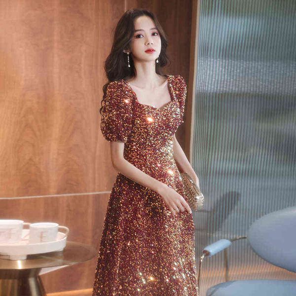 prom luxury boutique occasion dresses evening female 2021 banquet atmosphere elegant bride toast wine red long style temperament, Black
prom luxury boutique occasion dresses evening female 2021 banquet atmosphere elegant bride toast wine red long style temperament, Black
