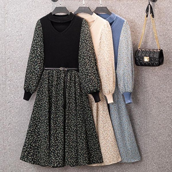 casual dresses ehqaxin 2021 autumn ladies dress fashion elegant v-neck hollow knit stitching floral high waist with belt l-4xl, Black;gray
casual dresses ehqaxin 2021 autumn ladies dress fashion elegant v-neck hollow knit stitching floral high waist with belt l-4xl, Black;gray