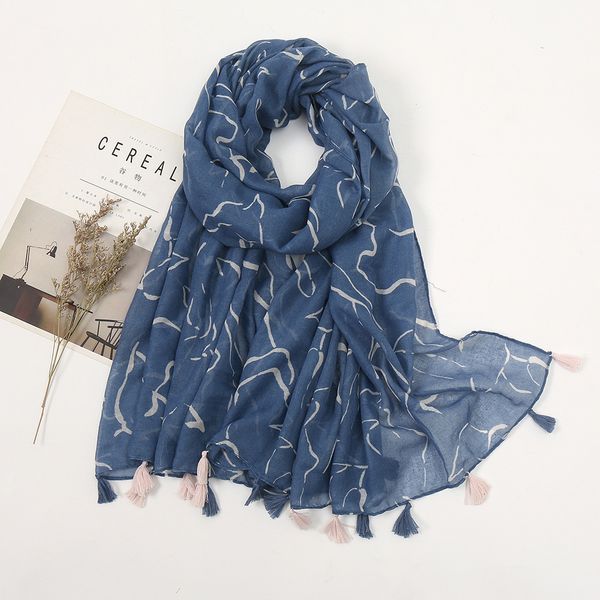 blue with marbling printed cotton and linen feel scarf womens korean-style simple fashion long travel sun protection scarf no. 4, Blue;gray
blue with marbling printed cotton and linen feel scarf womens korean-style simple fashion long travel sun protection scarf no. 4, Blue;gray