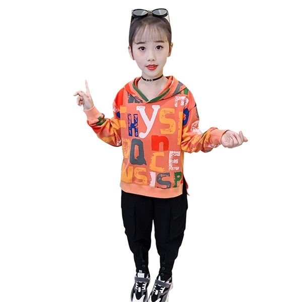 kids sport clothes girls letter hoodies + pants clothing for spring girl set casual style children's 210528, White
kids sport clothes girls letter hoodies + pants clothing for spring girl set casual style children's 210528, White