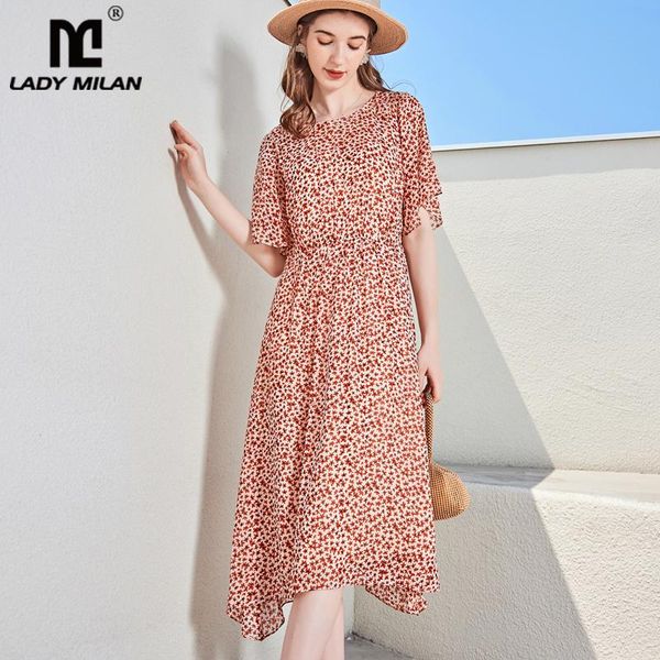 100% silk women's runway dresses o neck short sleeves printed high street fashion summer holiday casual, Black;gray
100% silk women's runway dresses o neck short sleeves printed high street fashion summer holiday casual, Black;gray