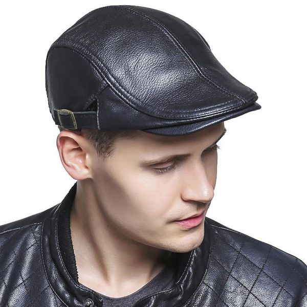 visors luxury spring and autumn transitional male leather beret thin men's hat sheep hats leisure youth cap men, Blue;gray
visors luxury spring and autumn transitional male leather beret thin men's hat sheep hats leisure youth cap men, Blue;gray