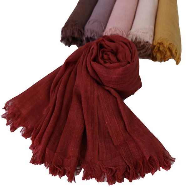 scarves arrival cotton linen hijab women scarf solid colors muslim shawls soft long wraps headband 37, Blue;gray
scarves arrival cotton linen hijab women scarf solid colors muslim shawls soft long wraps headband 37, Blue;gray