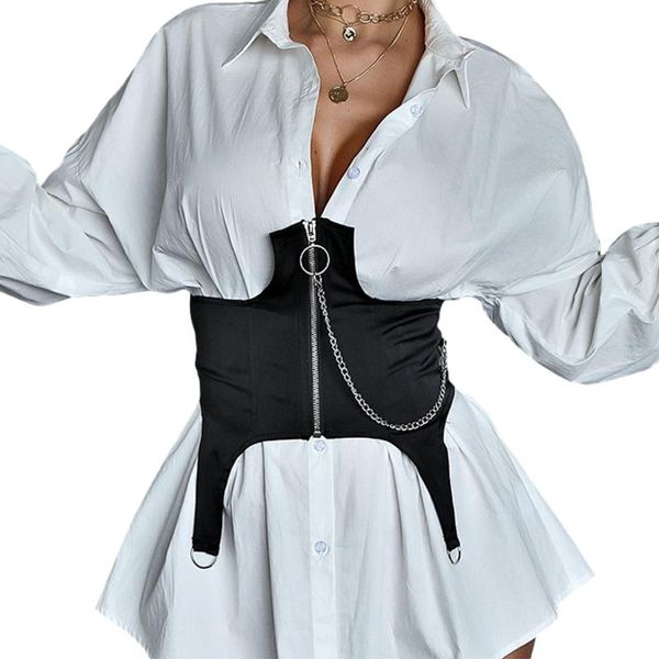 women's shapers 2021 summer corset waist cover belt wide solid color zipper chain satin surface accessories for female, Black;white
women's shapers 2021 summer corset waist cover belt wide solid color zipper chain satin surface accessories for female, Black;white