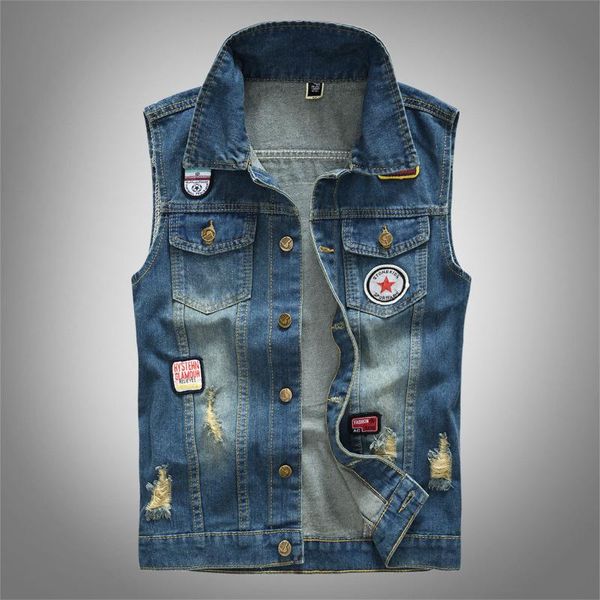 vintage mens denim vests ripped cowboy frayed jeans fashion patch designs waistcoat casual sleeveless jackets men's, Black;white
vintage mens denim vests ripped cowboy frayed jeans fashion patch designs waistcoat casual sleeveless jackets men's, Black;white