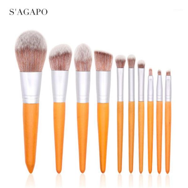 s'agapo 10pc concealer eyeshadow makeup brush set professional loose powder foundation blush beauty tools for students brushes1
s'agapo 10pc concealer eyeshadow makeup brush set professional loose powder foundation blush beauty tools for students brushes1