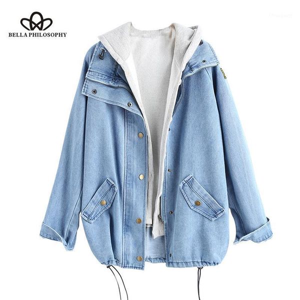 women's jackets 2021 fashion autumn button up ladies denim jacket with hooded 2 piece 3xl female jean plus size women coat, Black;brown
women's jackets 2021 fashion autumn button up ladies denim jacket with hooded 2 piece 3xl female jean plus size women coat, Black;brown