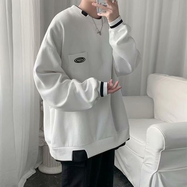 mens sweater spring and autumn new fake two piece sweater men's korean fashion ins loose round neck youth casual t-shirt, Black
mens sweater spring and autumn new fake two piece sweater men's korean fashion ins loose round neck youth casual t-shirt, Black
