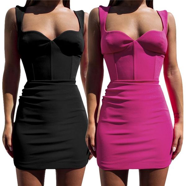 women's sleeveless suspender dress summer elegant wide shoulder strap solid bodycon tight fitting one piece garment female 2021 casual, Black;gray
women's sleeveless suspender dress summer elegant wide shoulder strap solid bodycon tight fitting one piece garment female 2021 casual, Black;gray