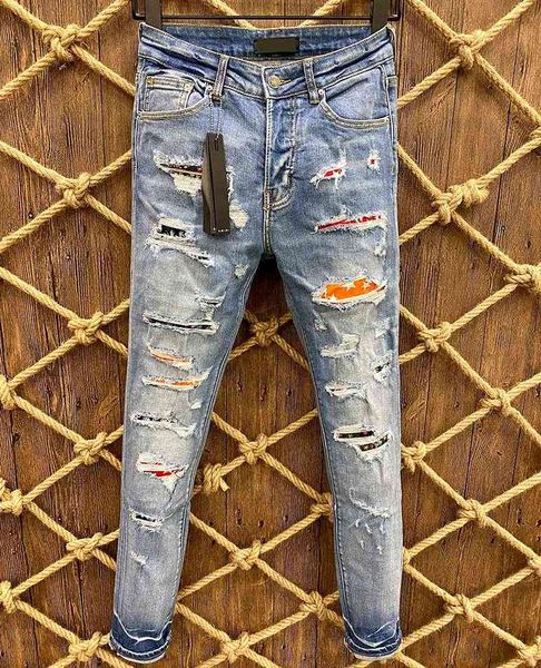 Men's Jeans Summer Outdoor denim jeans Men casual Hole Street wear Zipper Pocket Middle Pants W4Ro# L83T, Blue
Men's Jeans Summer Outdoor denim jeans Men casual Hole Street wear Zipper Pocket Middle Pants W4Ro# L83T, Blue