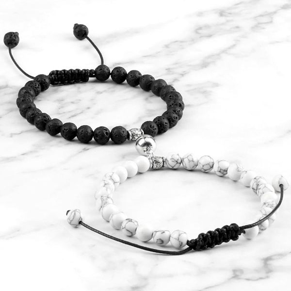 beaded, strands distance round magnet lovers bracelets 6mm black white natural stone beads braided bracelet couple charm adjustable jewelry
beaded, strands distance round magnet lovers bracelets 6mm black white natural stone beads braided bracelet couple charm adjustable jewelry