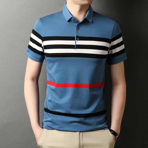 men's casual shirts 2021 lapel shirt short sleeve slim summer fashion wear breathable man business stripe chemises w167, White;black
men's casual shirts 2021 lapel shirt short sleeve slim summer fashion wear breathable man business stripe chemises w167, White;black
