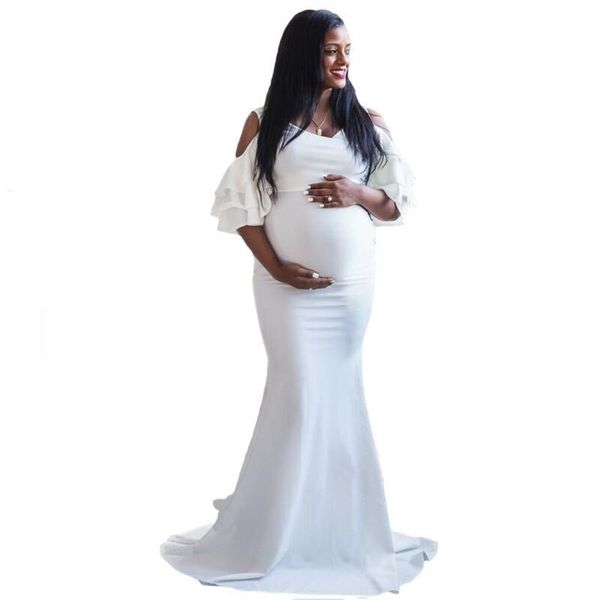 maternity off shoulder dress pregnant women v neck cotton short sleeve pregnancy maxi gown pography props clothing dresses, White
maternity off shoulder dress pregnant women v neck cotton short sleeve pregnancy maxi gown pography props clothing dresses, White