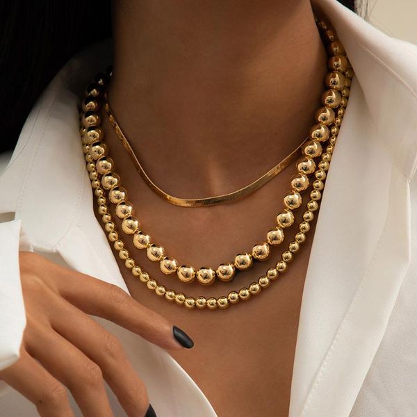 pendant necklaces lacteo kpop hip hop multi layer snake chain choker necklace for women steampunk douple ccb material jewelry, Silver
pendant necklaces lacteo kpop hip hop multi layer snake chain choker necklace for women steampunk douple ccb material jewelry, Silver