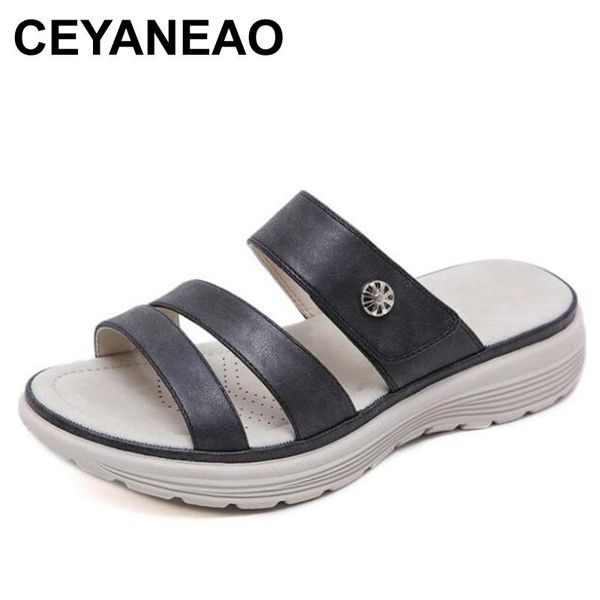 slippers ceyaneao women sandals contracted recreational style wedge md teetering at the bottom of good women's soft and comfortable, Black
slippers ceyaneao women sandals contracted recreational style wedge md teetering at the bottom of good women's soft and comfortable, Black