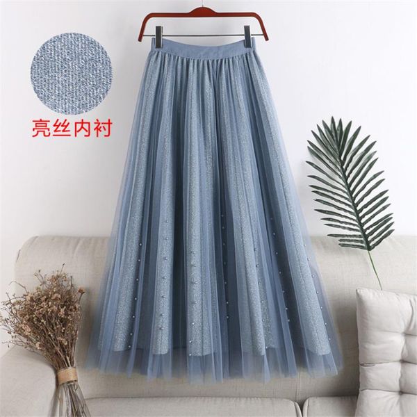 fashion women liangsi mesh skirts autumn lady elastic waist beading pleated skirt midi long a-line fairy femme wz1250, Black
fashion women liangsi mesh skirts autumn lady elastic waist beading pleated skirt midi long a-line fairy femme wz1250, Black