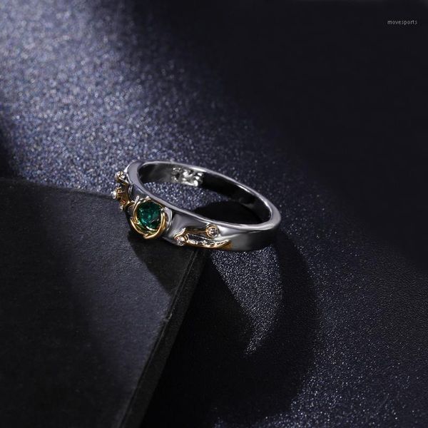 wedding rings stylish simple women engagement ring band two-tone zircon green gem bride fine finger jewelry1, Slivery;golden
wedding rings stylish simple women engagement ring band two-tone zircon green gem bride fine finger jewelry1, Slivery;golden