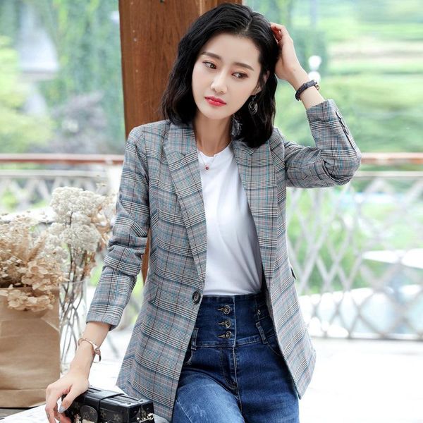 women's suits & blazers women fashion coat korean harajuku lattice luxury streetwear clothes leisure slim fit single suit jacke, White;black
women's suits & blazers women fashion coat korean harajuku lattice luxury streetwear clothes leisure slim fit single suit jacke, White;black