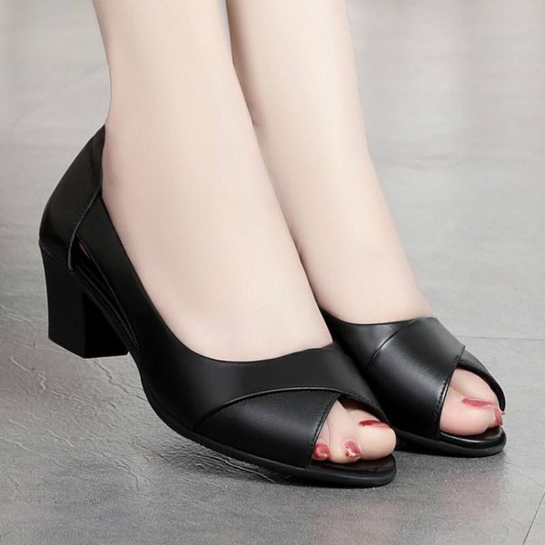 sandals summer leather comfortable ladies mid heel women shoes hollow peep toe square woman footwear, Black
sandals summer leather comfortable ladies mid heel women shoes hollow peep toe square woman footwear, Black