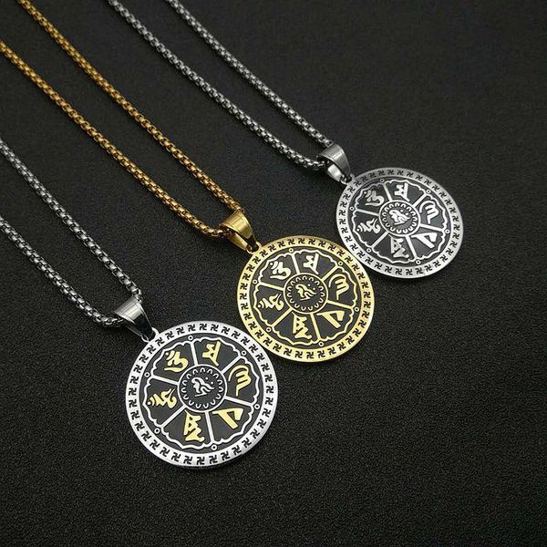 pendant necklaces punk style stainless stee buddhism mantra round pendants for men rock jewelry drop, Silver
pendant necklaces punk style stainless stee buddhism mantra round pendants for men rock jewelry drop, Silver