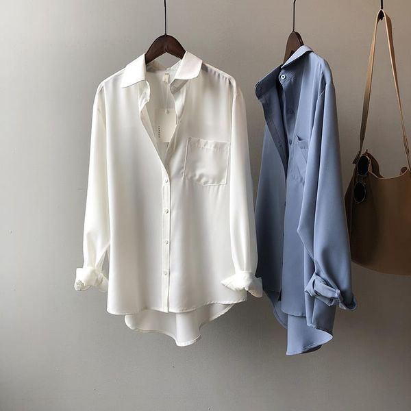 women's blouses & shirts ebaihui 2021 spring women fashion long sleeves solid chiffon femme v neck street office lady elegant stoc, White
women's blouses & shirts ebaihui 2021 spring women fashion long sleeves solid chiffon femme v neck street office lady elegant stoc, White