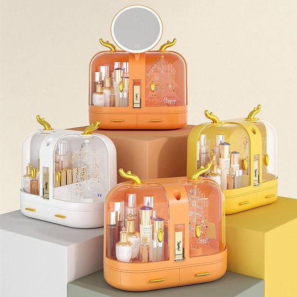 storage boxes & bins cosmetics organizer antler mirror with led deskjewelry earrings necklace display rack bathroom box
storage boxes & bins cosmetics organizer antler mirror with led deskjewelry earrings necklace display rack bathroom box