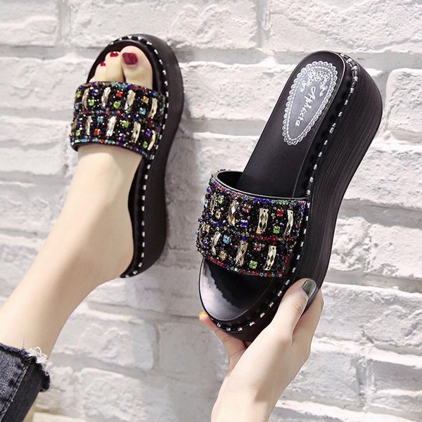 glitter slides med shoes woman 2021 slippers summer pantofle platform fashion jelly luxury flat rubber pu crystal woma, Black
glitter slides med shoes woman 2021 slippers summer pantofle platform fashion jelly luxury flat rubber pu crystal woma, Black