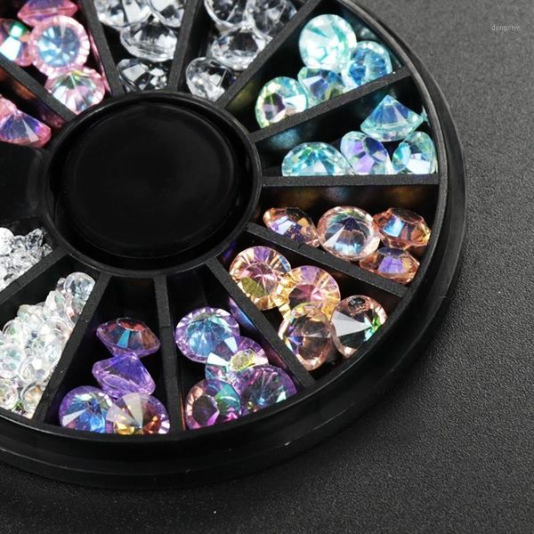 wheel 6 colors resin nail rhinestones point back ab clear color mermaid effect studs diy charm 3d art decoration zp61, Silver;gold
wheel 6 colors resin nail rhinestones point back ab clear color mermaid effect studs diy charm 3d art decoration zp61, Silver;gold