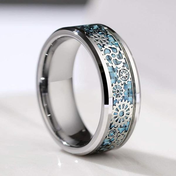 wedding rings 8mm tungsten carbide with band gear wheel blue carbon fiber inlay fashion jewelry for anniversary gift, Slivery;golden
wedding rings 8mm tungsten carbide with band gear wheel blue carbon fiber inlay fashion jewelry for anniversary gift, Slivery;golden
