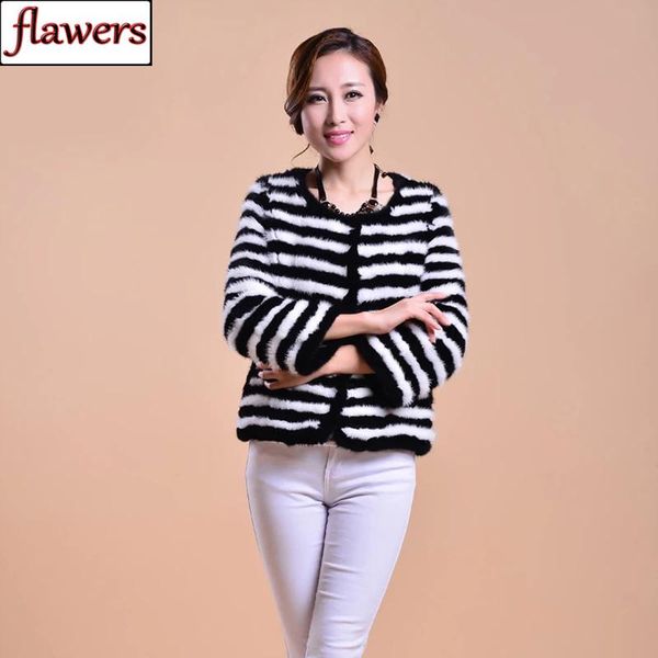 women's fur & faux arrival natural mink coat for women luxury elegant lady real outerwear striped knit winter genuine jacket, Black
women's fur & faux arrival natural mink coat for women luxury elegant lady real outerwear striped knit winter genuine jacket, Black
