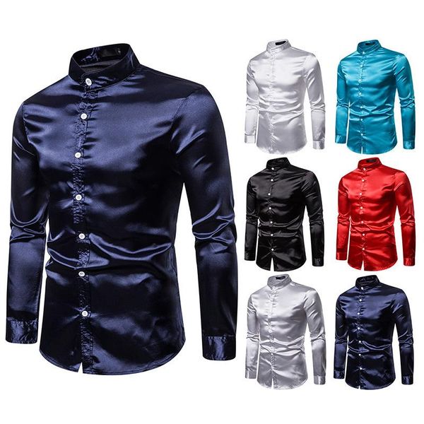 men's casual shirts soft satin solid dress for men cotton navy blue tuxedo shirt long sleeve mens slim fit black man button up c073, White;black
men's casual shirts soft satin solid dress for men cotton navy blue tuxedo shirt long sleeve mens slim fit black man button up c073, White;black
