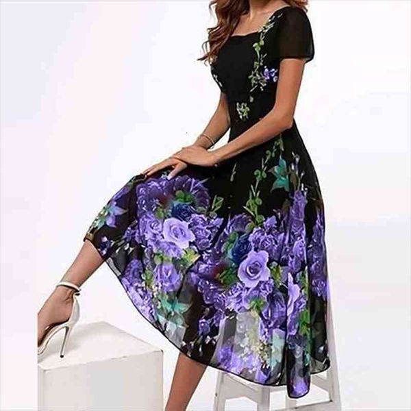 fashion square neck party women dress summer elegant floral printed vintage long casual short sleeve lady a line, Black;gray
fashion square neck party women dress summer elegant floral printed vintage long casual short sleeve lady a line, Black;gray