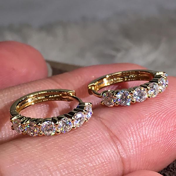 hoop & huggie 14k yellow gold women earrings moissanite diamonds 0.1 carat each round wedding party engagement anniversary gift present, Golden;silver
hoop & huggie 14k yellow gold women earrings moissanite diamonds 0.1 carat each round wedding party engagement anniversary gift present, Golden;silver
