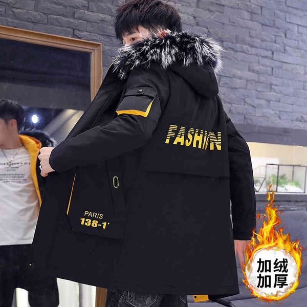 winter coat men windbreaker fur hooded thicken men's streetwear hip hop military trench long parka, Black
winter coat men windbreaker fur hooded thicken men's streetwear hip hop military trench long parka, Black