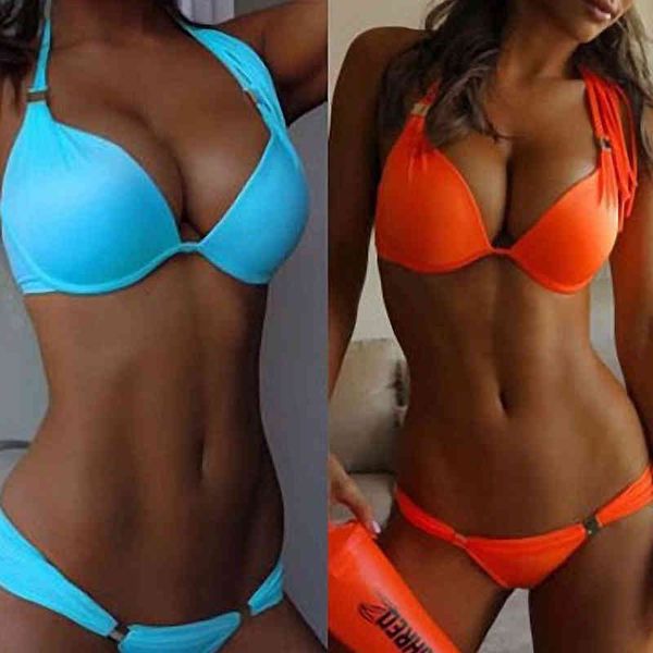 women's swimwear european american string small breast push up bath suit underwire triangle cup bikini beach swimsuit women biquini na2, White;black
women's swimwear european american string small breast push up bath suit underwire triangle cup bikini beach swimsuit women biquini na2, White;black