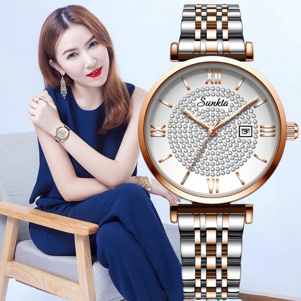 wristwatches sunkta watch ladies fashion business lady gold waterproof diamond clock analog quartz wristwatch montre femme+box, Slivery;brown
wristwatches sunkta watch ladies fashion business lady gold waterproof diamond clock analog quartz wristwatch montre femme+box, Slivery;brown