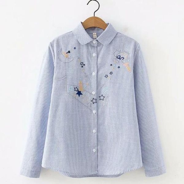 women's blouses & shirts 2021 white shirt cartoon star embroidery blouse autumn harajuku kawaii japan style cute lolita femininas vinta
women's blouses & shirts 2021 white shirt cartoon star embroidery blouse autumn harajuku kawaii japan style cute lolita femininas vinta
