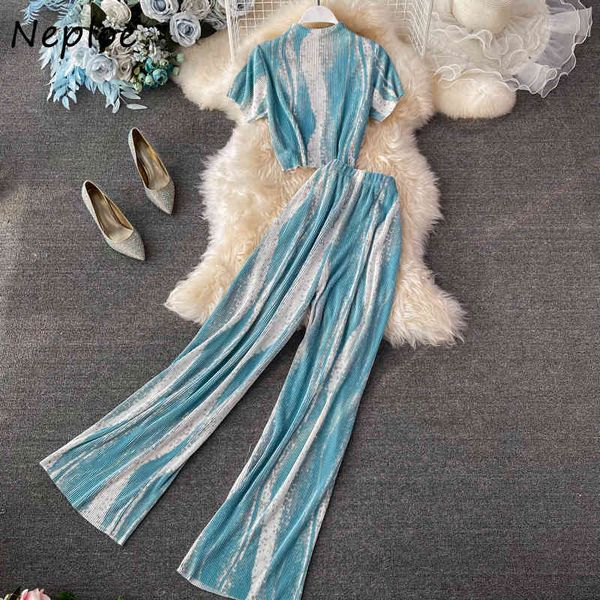 neploe summer holiday print 2 pcs women set o neck short sleeve short + high waist hip wide leg pants suit multicolor 210510, White
neploe summer holiday print 2 pcs women set o neck short sleeve short + high waist hip wide leg pants suit multicolor 210510, White