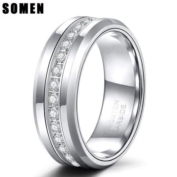 wedding rings somen men tungsten ring silver color bands with cubic zirconia trendy eternity cz inlaid high polish, Slivery;golden
wedding rings somen men tungsten ring silver color bands with cubic zirconia trendy eternity cz inlaid high polish, Slivery;golden