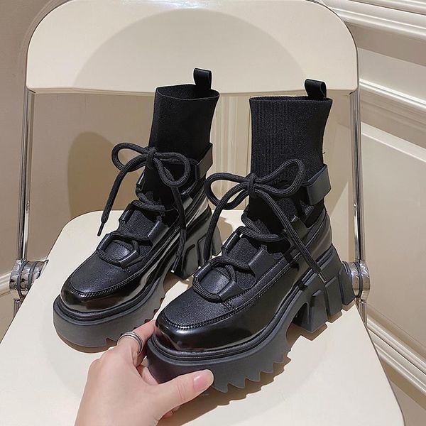 boots women's shoes retro british style personalized 2021 spring fashion front lace thick-soled short, Black
boots women's shoes retro british style personalized 2021 spring fashion front lace thick-soled short, Black