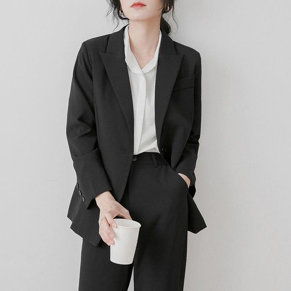 women's suits & blazers one button blazer women spring autumn casual suit jacket female korean style loose formal professional black pl, White;black
women's suits & blazers one button blazer women spring autumn casual suit jacket female korean style loose formal professional black pl, White;black