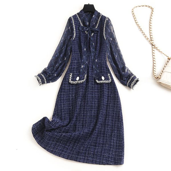 casual dresses fall autumn long sleeve round neck blue plaid print tweed ribbon tie bow panelled mid-calf dress elegant osp19l780 n0b2, Black;gray
casual dresses fall autumn long sleeve round neck blue plaid print tweed ribbon tie bow panelled mid-calf dress elegant osp19l780 n0b2, Black;gray