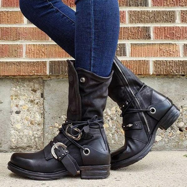 designer autumn winter boots fashion ladies buckle motorcycle shoes casual cool mid calf high qulity women boot d0bv, Black
designer autumn winter boots fashion ladies buckle motorcycle shoes casual cool mid calf high qulity women boot d0bv, Black
