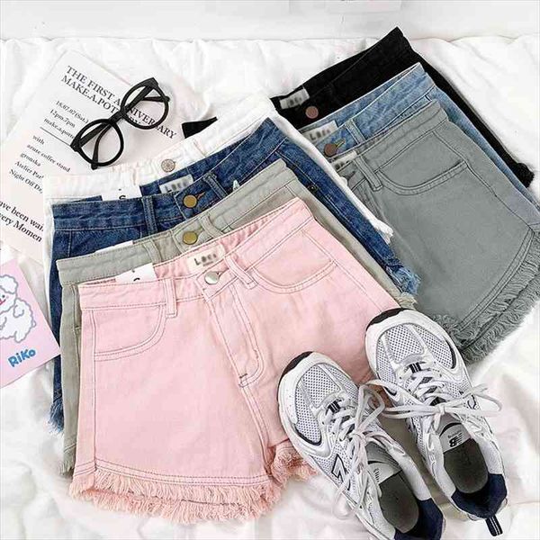 7 colors shorts high waist women jeans vintage denim cloth pink gray street harajuku pants mom summer, Blue
7 colors shorts high waist women jeans vintage denim cloth pink gray street harajuku pants mom summer, Blue
